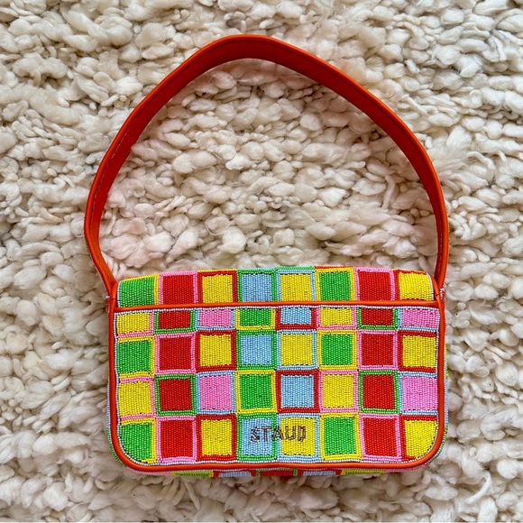 STAUD Beaded Tommy Bag in Geometric Pattern - Picture 6 of 14